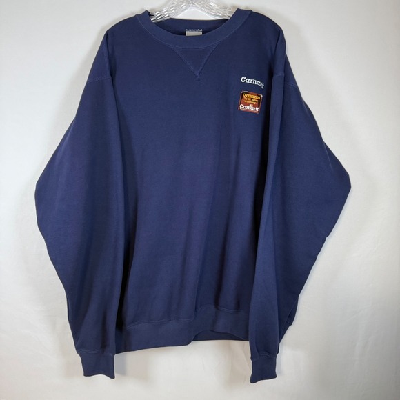 Carhartt Other - NWT Vintage Carhartt Mens XL Navy Blue Crewneck Sweatshirt K124 Embroidered Logo
